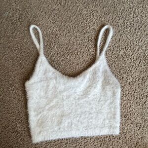 Fuzzy white colored tank!